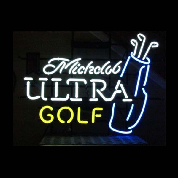 Michelob Ultra Golf Neon Sign Beer Bar handmade Real Glass Tube Advertisement Club PUB Game Sport Display Neon Signs 24