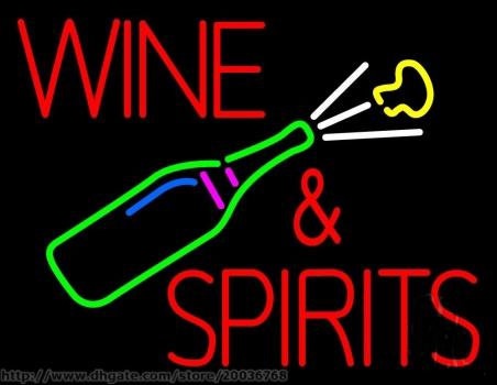 Hot Wine And Spirits Neon Sign Commercial Sign REAL GLASS BEER BAR PUB DSICO KTV CLUB MOTEL STORE DISPLAY LIGHT SIGN 17