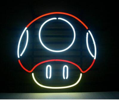 New Neon Sign Custom Handcrafted Real Glass Tuble Mario Mushroom Art Home Bar Game Room Neon Signs Free Design 17