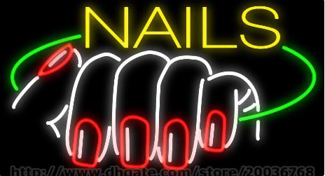 Nails Beautify Neon Sign Customized Handmade Store Shop Makeup Advertisement Display Real Glass Tube LED Neon Signs 37