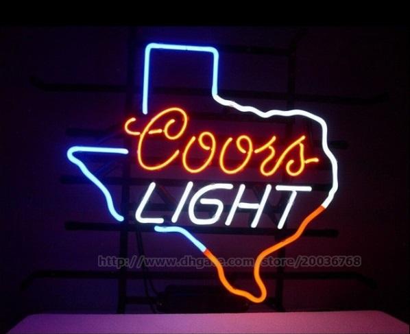 Coors Light Texas Lone Star Neon Sign Store Eating Restaurant Display Advertisement Real Glass Tube Sign Handcrafted Neon Signs 19