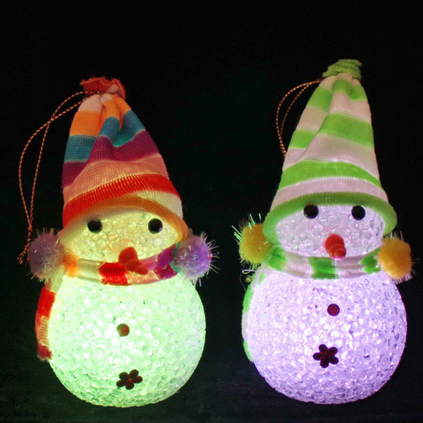 Colorful night light LED EVA christmas gifts Novelty Cute Glow Christmas Snowman EVA Beads Light Flash Xmas Party Desktop Decoration