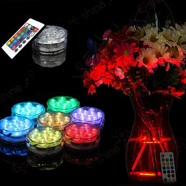 LED Submersible Candle floral tea Light flashing Waterproof wedding party vase decoration lamp hookah shisha accessories