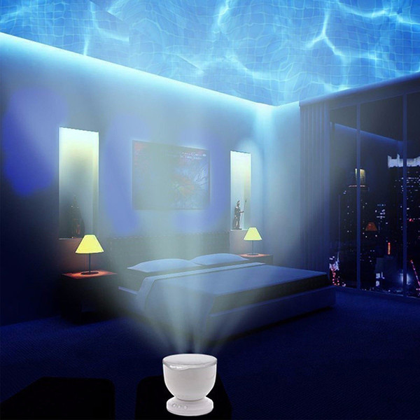 Free Shipping New Aurora Marster LED Night Light Projector Ocean Daren Waves Projector Lamp With Speaker Including Retail Package