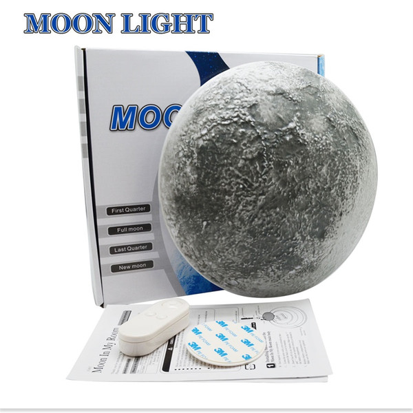 LED Wall Moon Night Light Lamp Sensor Light With Remote Control LED Night Light Decoration Bedroom LED Indoor Lighting