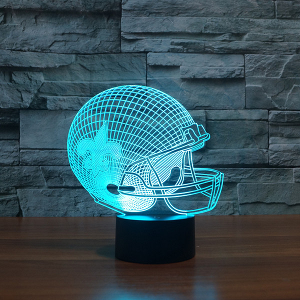 Free Shipping 3D effect American football helmet model style led light