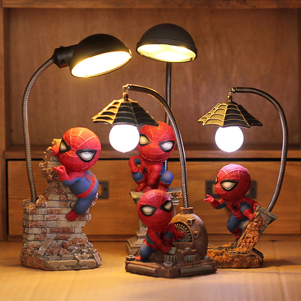 Creative gifts of extraordinary warriors spider Nightlight Avengers lights resin handicrafts