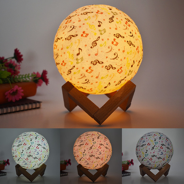 NEW Moon Lamp Children Gift Creative Table Lamp Painted LED Music 3D Night Lamp