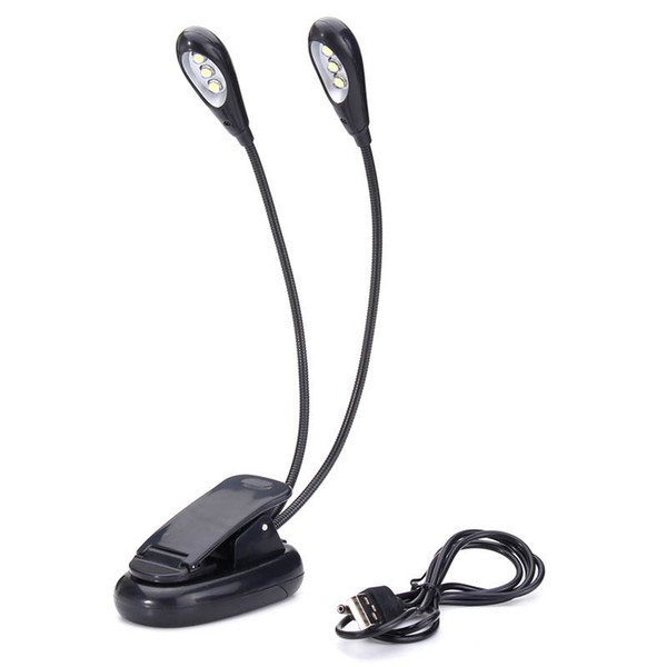 Single/Double Bar 1/2/3/4/6/8 LED Table Light Book Light Flexible Clip On Desk Reading Lamp For Kindle Study ZJ0609