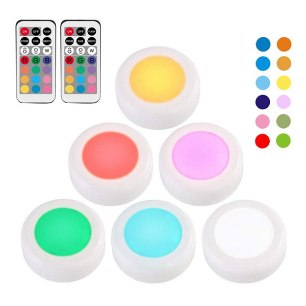 Edison2011 New 2019 Cabinet Lighting 6 LED Colorful Night Light Multi-color with Remote Control Bar Atmosphere Pat Light