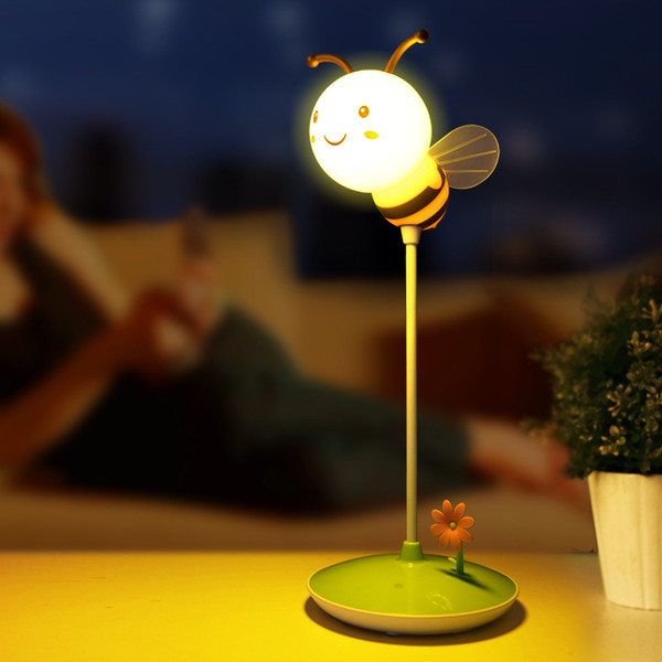 New Honeybee Book light Timing Time 3 modes Night light Student Desk Eyecare Leaning lamp New Exotic Creative 3d Table Lamp