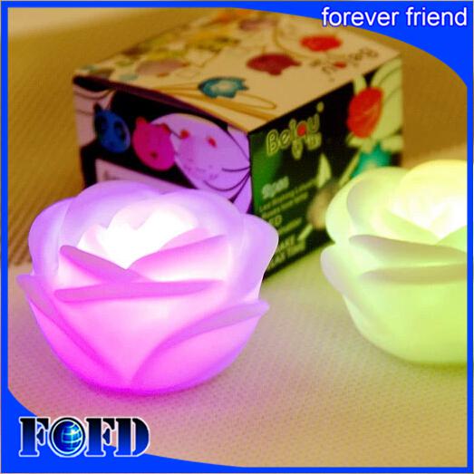 Changeable Color LED Rose Flower Candle lights led illumination lights roses love lamp