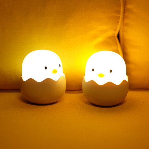 Adjustable Night Light Rechargeable Egg Shell Chick Shape Top Control Bedroom Gift Lamp for Kids Children ALI88