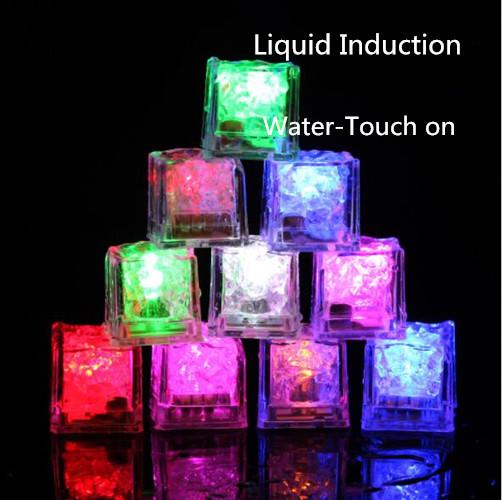 Ice Lamps Led Lights Polychrome Flash Party Lights LED Glowing Ice Cubes Blinking Flashing Decor Light Up Bar Club Wedding