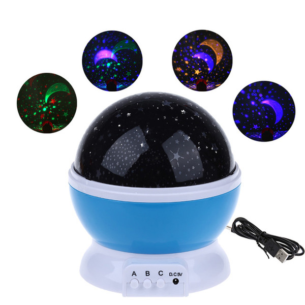 Lightme LED Rotating Star Light 3 Modes Projector Lamp Romantic Starry Moon Sky Rotation Nightlight Kids Sleeping USB Lamps Projection