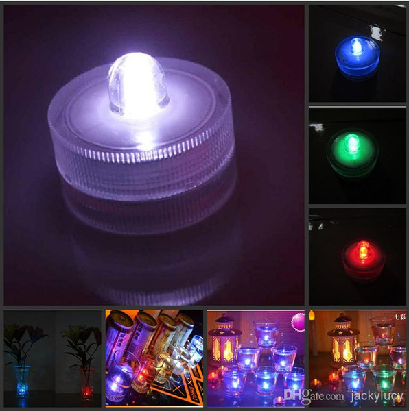 Waterproof LED Submersible Candles Tealight Lamp Fish Tank Vase Decor Lighting For Wedding Birthday Party Bar Decoration supply