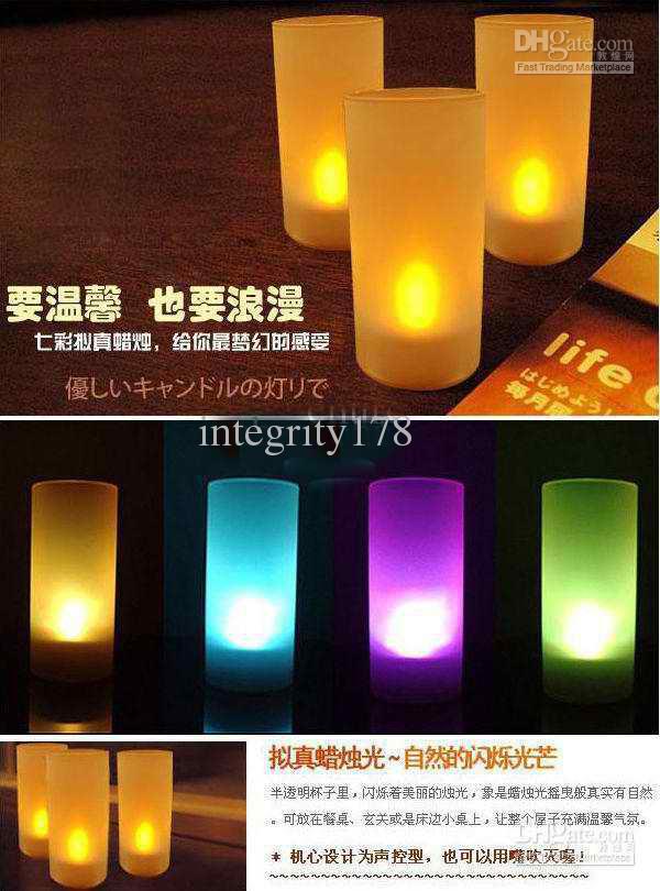 Wholesale - 50pcs Led candle light Voice-activated Candles Lights without Voice control.