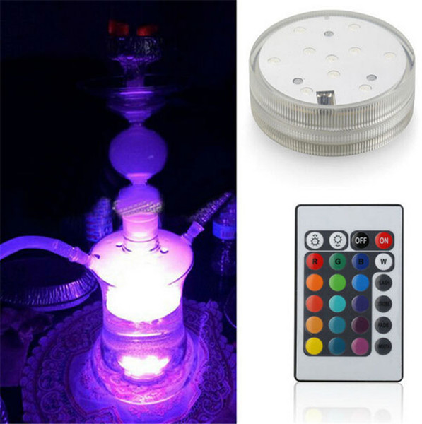 Submersible led light with Remote control for home vase Lighting battery operated led light base indoor lighting for wedding party decoratio