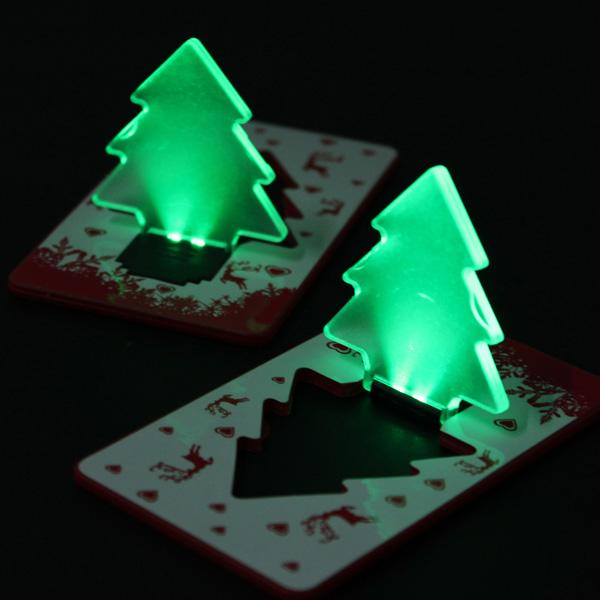 Led Card Christmas Tree LED Night Light Led Card Light Children Luminous Toys Friends Christmas Gifts Ornament Adornment