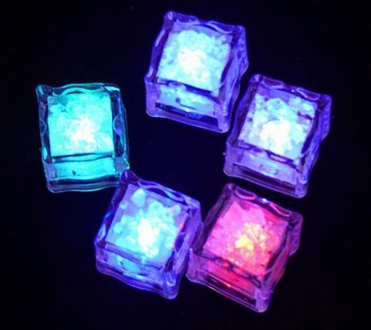 LED Party Lights Square Color Changing LED ice cubes Glowing Ice Cubes Blinking Flashing Novelty Party Supply