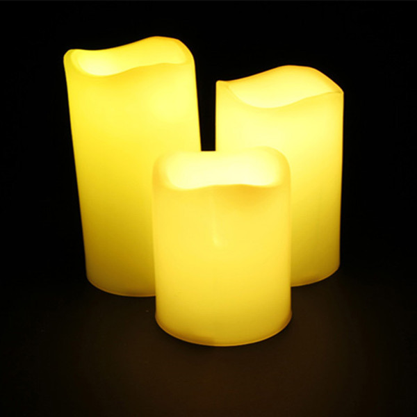 LED scented Candles 3pcs 12 Colour Changing real wax Round Edge Flameless Candles flickering Battery Operated with remote control Time