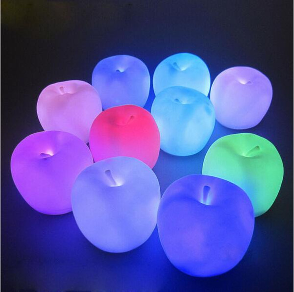 led night light 7 Color Change Apple Shaped LED Xmas Mood lamp Night Light Halloween Christmas Eve gift