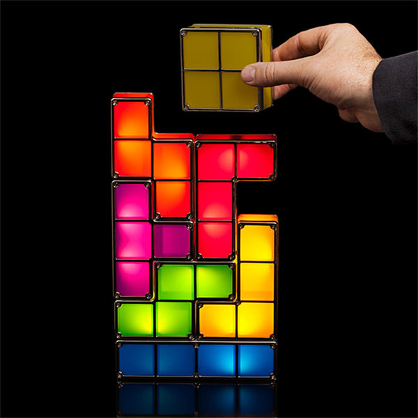 Tetris creative Home Furnishing decorative lamp LED lamp lamp assembly modeling stereo cube game night lights