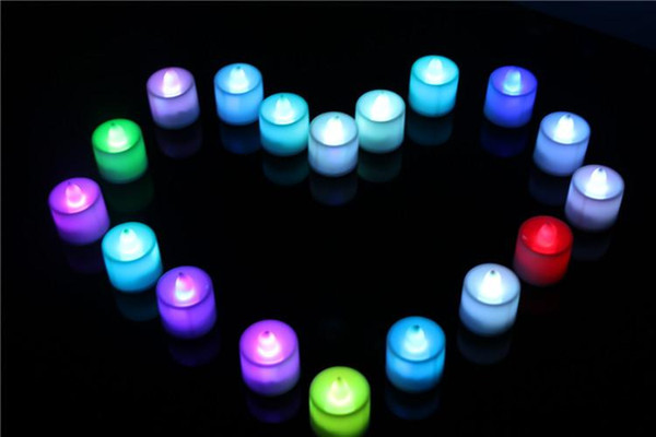 Color Changing LED Tea Candle Tealight for Christmas Home Décor Flameless Flickering Battery Operated Electric Candle 12pcs/lot BY0000