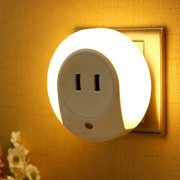 Multifunction LED Night Light with Light Sensor and Dual USB Wall Plate Charger Smart Design Light for Bedrooms AC100-240V to 5V 2A