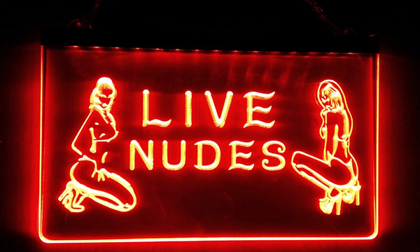 LS026-r OPEN Live Nude Exotic Dancer Bar Neon Light Sign