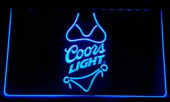 LS105-b Coors Light Beer Bikini Bar Pub Neon Light Sign Decor Free Shipping Dropshipping Wholesale 8 colors to choose