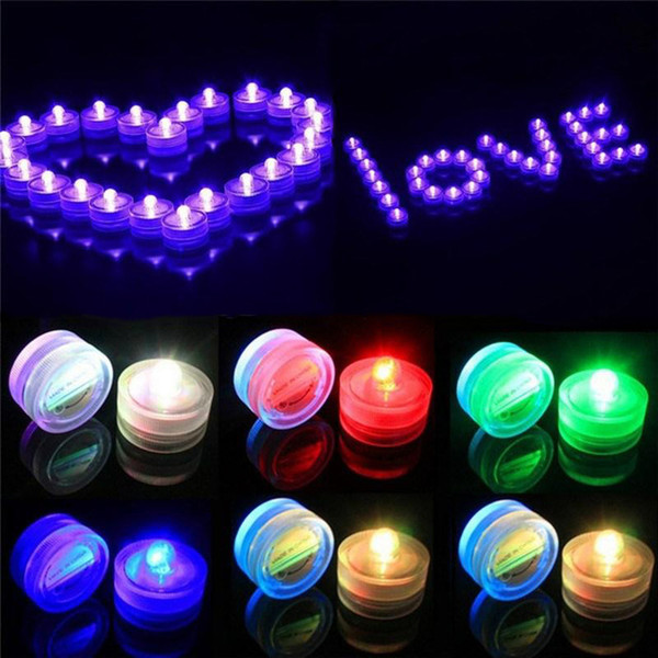 Electronic Candle Light Romantic Waterproof Submersible LED Tea Light for Wedding Party Christmas Valentine Decoration 20pcs/lot