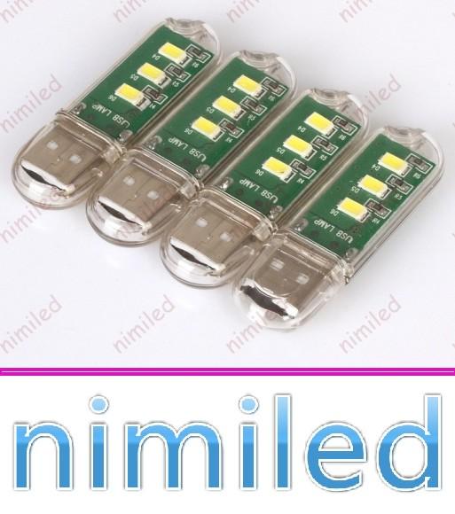 nimi1003 Super Bright Mini 3LED 2.3W 5V USB Hostel Computer Desk Lamps Small Night Light Mobile Power Keyboard USB Lights Board Lighting