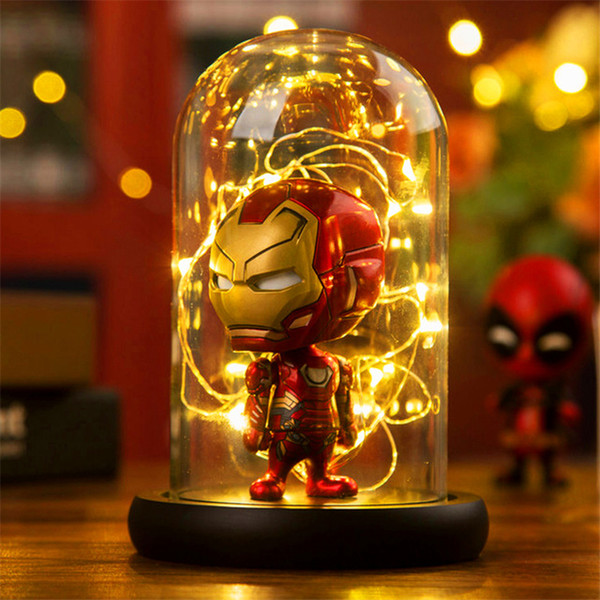 Marvel Super Hero Spider LED Table Lamp Iron Man Hulk Deadpool LED Lamp Night Light Multicolor Christmas Decor Kids Gift Toys