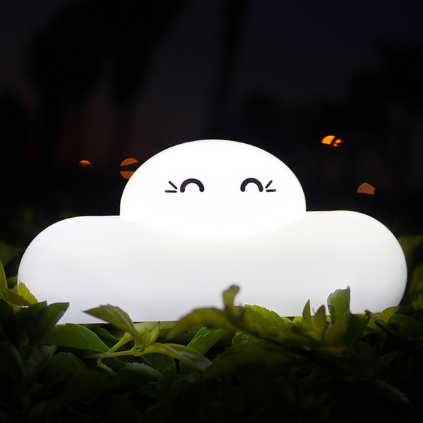 Cloud Night LED Light Mini Portable Lamp Touch Sensing Switch 3D Cartoon Style 0.6W 11 LED Bulbs Durable Lighting Creative Children Gift