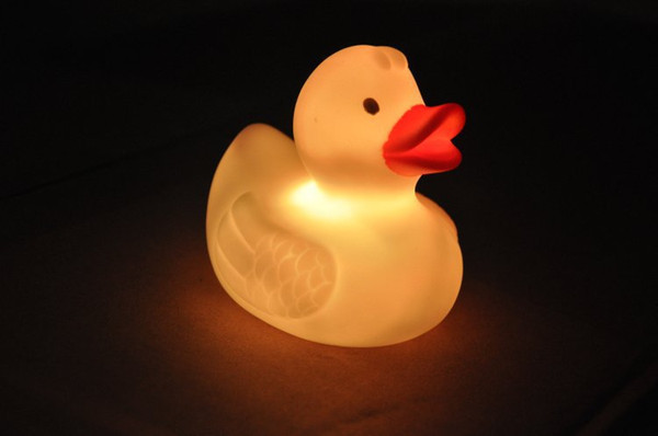 RGB Rubber Duck LED Night Light of EVA material for Kids, Powered by AG13 Battery