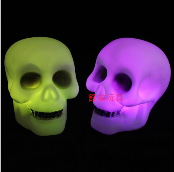 Colorful Changed Skull Pumpkin Lamp Night Light Kids LED Terrorist Toys Lighting For Halloween Decoration 2016 New Arrival