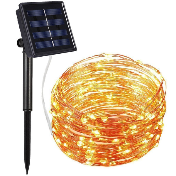 100 LED Solar Power String Light Copper Wire Fairy Lamp Christmas Party Decor