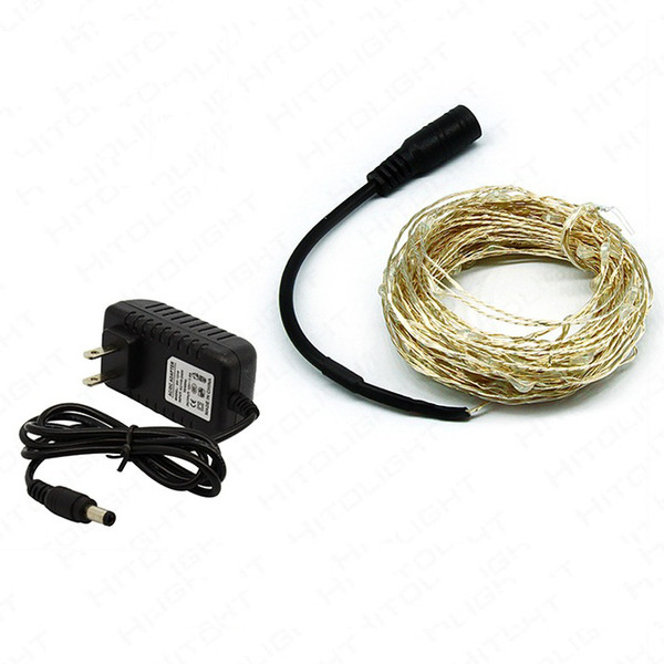 5M 10M Copper Wire LED String lights Holiday lighting Fairy Garland + LED power supply