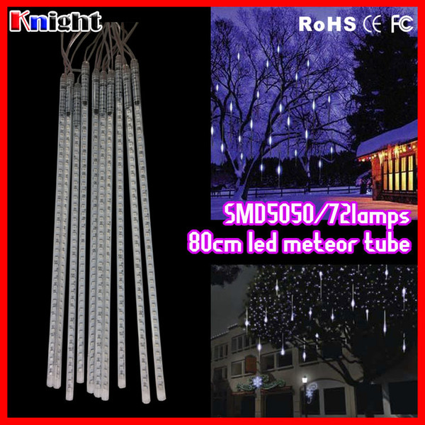 supper bright smd5050 50CM 720LEDS meteor shower Lights set 800mm 12v RGB Meteor Shower lights colorful rain snow tube light 100pcs/lot
