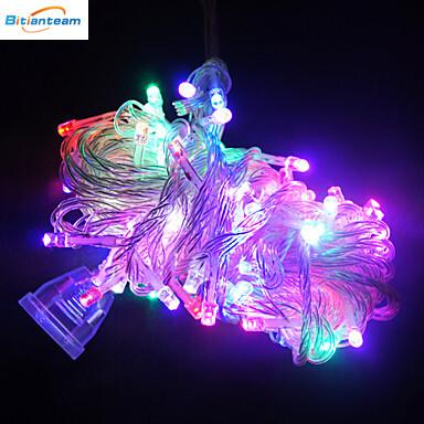 Christmas X5pcs ePacket Led String 9 colors 10M 100 LED String Lights flash light Christmas party Fairy wedding lamps Twinkle light