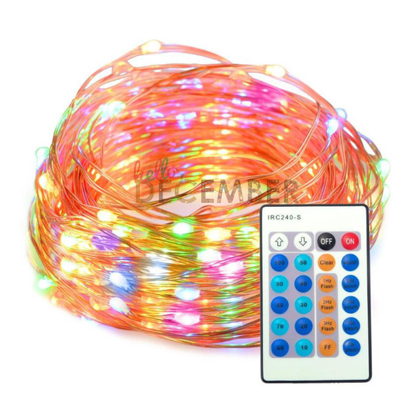 10M 20M 30M 40M 50M LED Copper Wire Light String Dimmable LED Flash Light Strings 100-200-300-400-500 LEDs Decorative Lights 12V / 110-240V