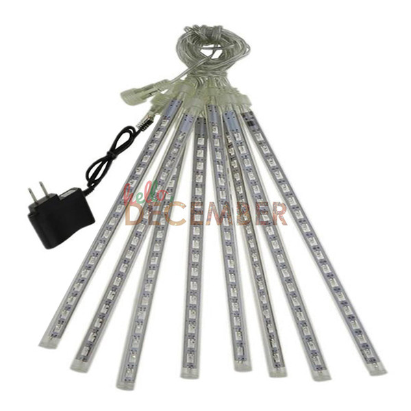 8 Tube/Set 20CM 30CM 50CM LED Meteor Shower Rain String Lights Decoration Lighting LED Flash Light Strings AC 110-240V