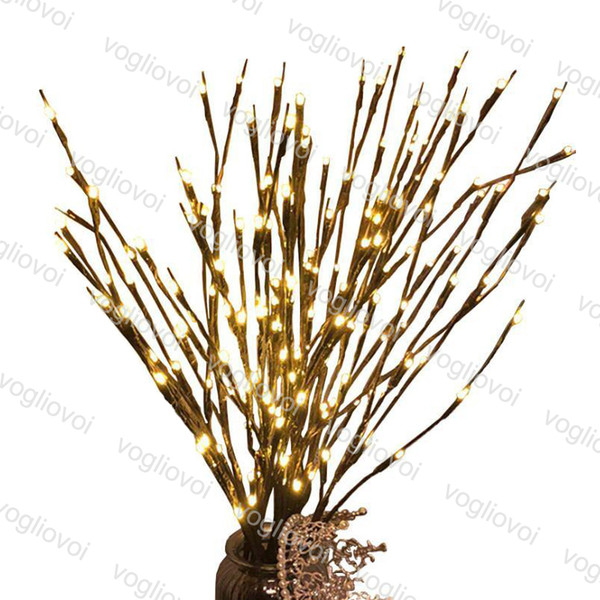 Christmas Lights LED Willow Branch Lamp Floral Lights 20 Bulbs Christmas New Year Party Use AAA Battery 3V LED String DHL