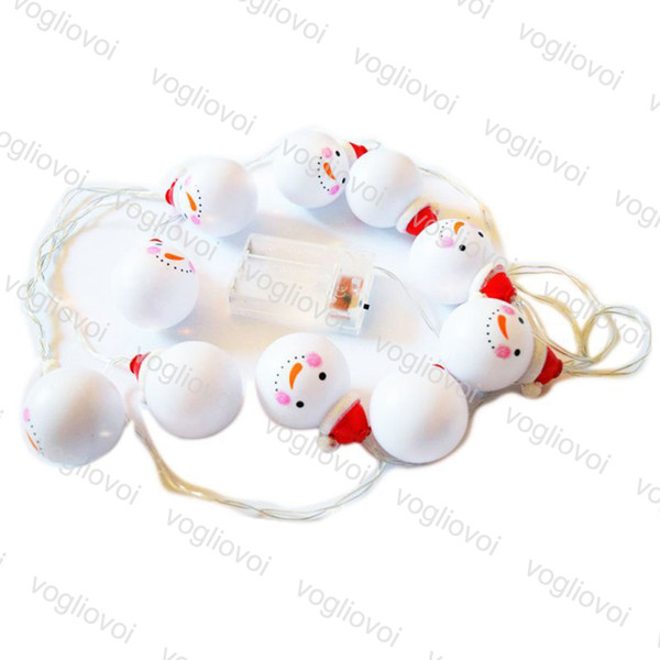 Christmas Lights Fairy String Lamp 1.5M 3M Holiday Party Decorate Snowman Use AAA Battery 3V LED String DHL