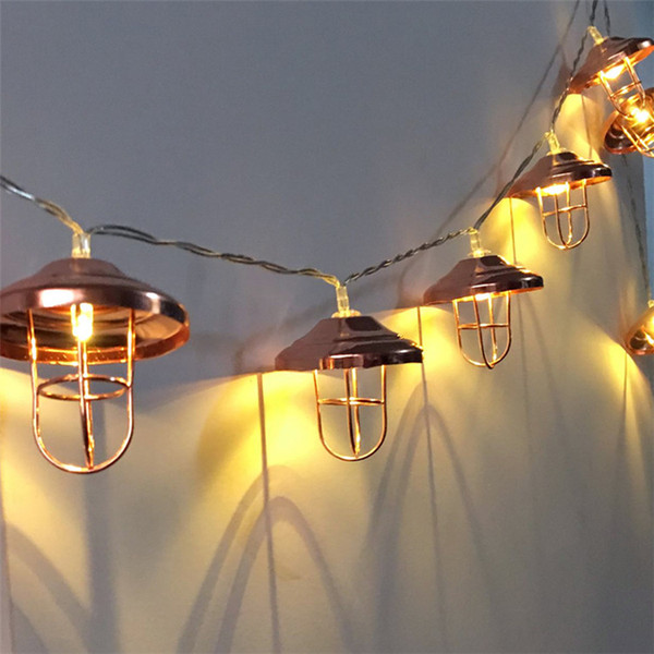 Novelty 20 LED 3M Metal Lampshade Party Fairy String Lights Christmas Lights Holiday Garland Lighting