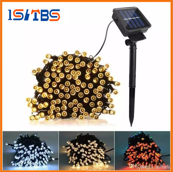 Christmas led string lights 100 LED 200 LED Outdoor 8 Modes Solar Powered String Light Garden Christmas Party Fairy Lamp 12m 22M