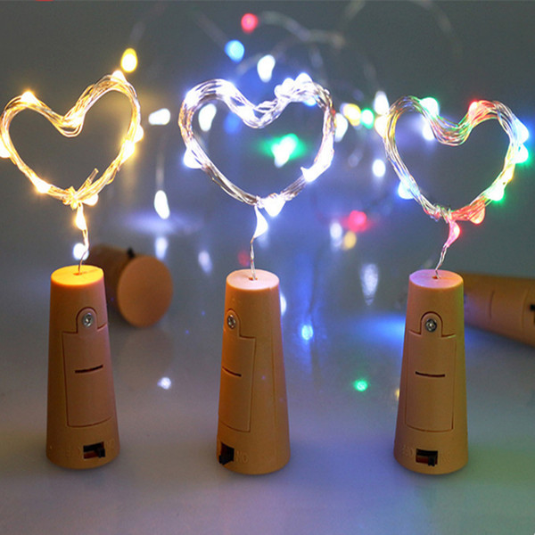 2M 20LED Lamp Cork Shaped Bottle Stopper Light Glass Wine LED Copper Wire String Lights For Xmas Party Wedding Halloween