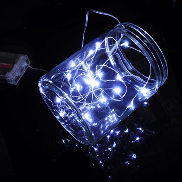 2017 3XAA Batteries Operated Led String Mini LED Silver Wire String Fairy Light Christmas Xmas Home Party Decoration Light White