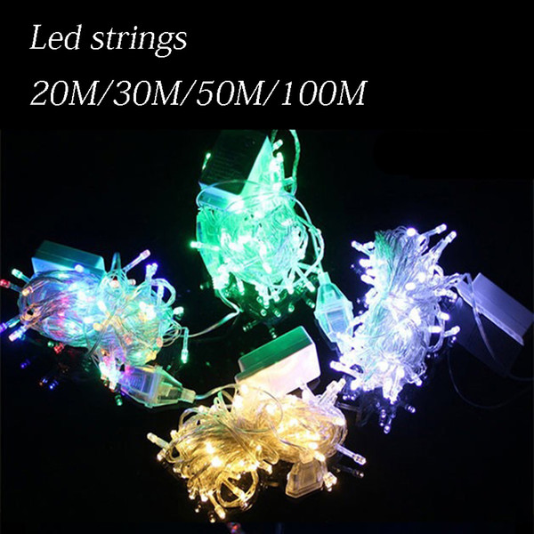 Christmas Lights 20M/30M/50M/100M 600 LED Strings Fairy Lights Xmas Decor lights Red/Blue/Green Colorful Party Wedding Twinkle light